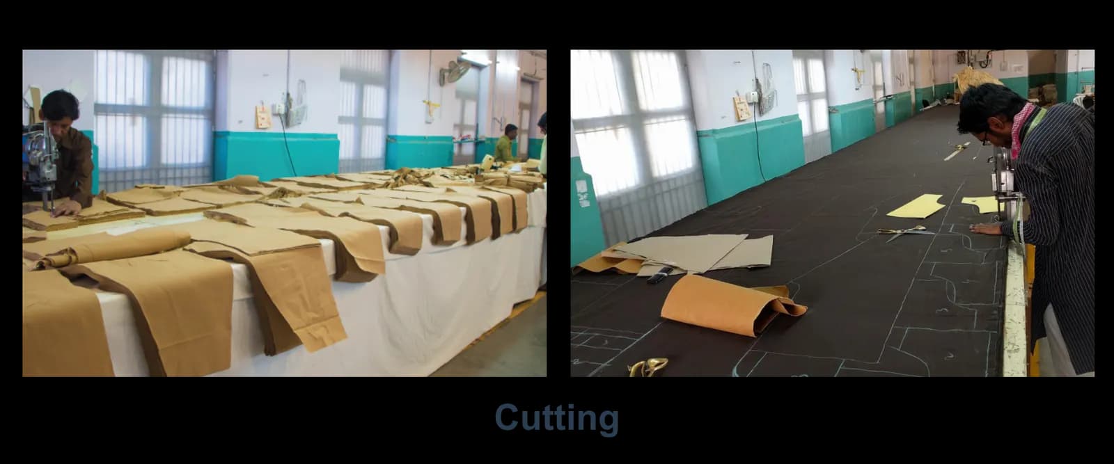 Cutting department at the Threadmasters unit