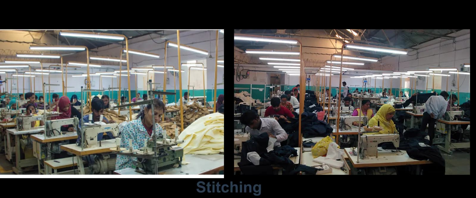 Stitching department at the Threadmasters unit